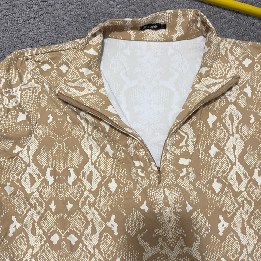 J. Mclaughlin Bedford Quarter Zip Python Print To… - image 5